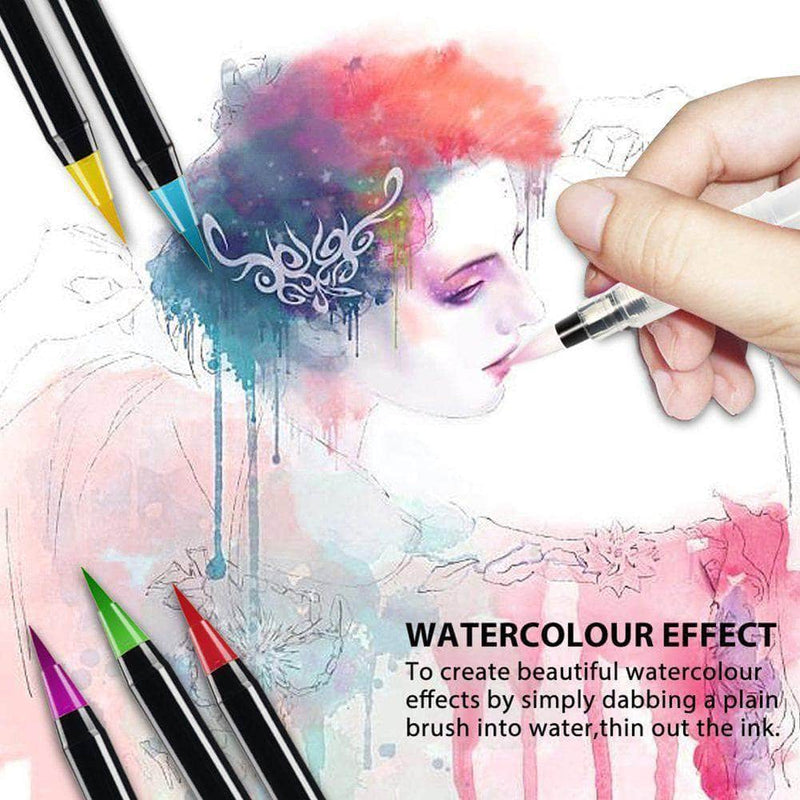  CH HAICHENG 20 Colors Watercolor Markers Brush Pen, Watercolor  Brush Markers for Adult Coloring Books Manga Comic : Arts, Crafts & Sewing