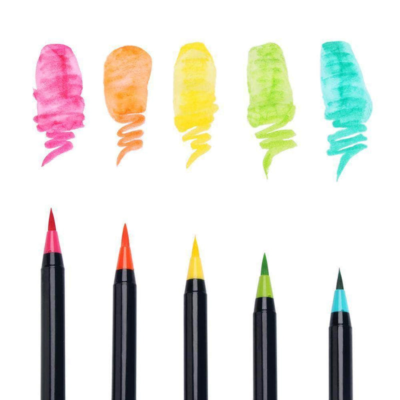20 Colors Calligraphy Pen Soft Brush Watercolor Marker Set Manga Sketch  Drawing, Shopee Malaysia