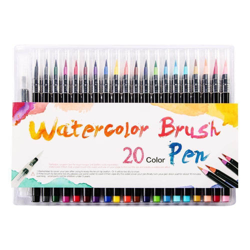 20 Watercolor Brush Pens Set 1 Set