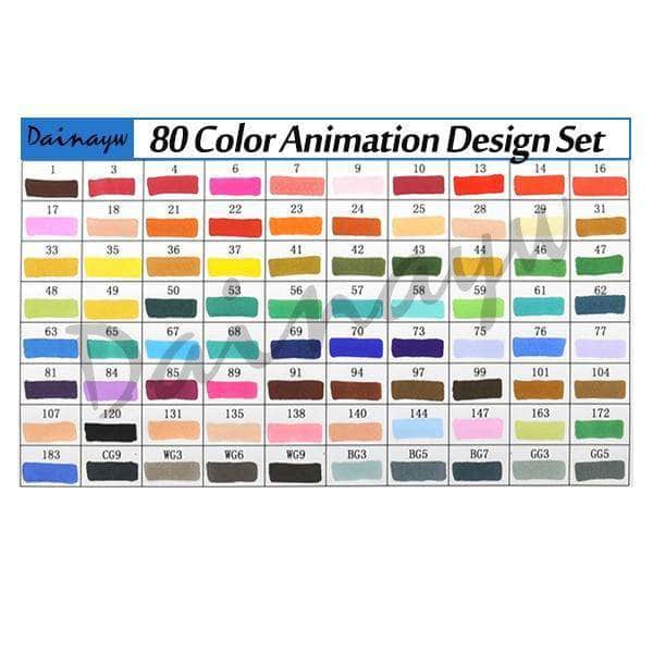 Professional Sketch Markers For Manga/Animation 80pc Set